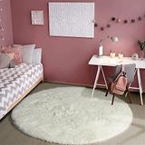 Rovigo Home Yuvarlak Tüy Dökmez Tavşan Tüyü Post Halı Krem RVG6004YV (80x80)