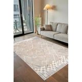 Rovigo Yıkanabilir, Baskılı, Kaymaz Taban Salon, Mutfak, Yatak Odası Halı ve Yolluk RVGHM0012, Bej, 50 x 80