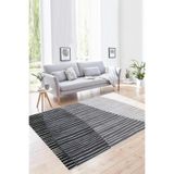 Rovigo Yıkanabilir, Baskılı, Kaymaz Taban Salon, Mutfak, Yatak Odası Halı ve Yolluk RVGHM0015, Siyah, 120 x 300
