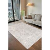 Rovigo Yıkanabilir, Baskılı, Kaymaz Taban Salon, Mutfak, Yatak Odası Halı ve Yolluk RVGHM0016, Bej, 80 x 200