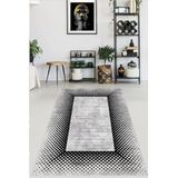 Rovigo Yıkanabilir, Baskılı, Kaymaz Taban Salon, Mutfak, Yatak Odası Halı ve Yolluk RVGHM0017, Siyah, 100 x 150