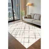 Rovigo Yıkanabilir, Baskılı, Kaymaz Taban Salon, Mutfak, Yatak Odası Halı ve Yolluk RVGHM0018, Bej, 100 x 150