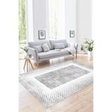 Rovigo Yıkanabilir, Baskılı, Kaymaz Taban Salon, Mutfak, Yatak Odası Halı ve Yolluk RVGHM0019, Gri, 50 x 80