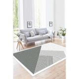 Rovigo Yıkanabilir, Baskılı, Kaymaz Taban Salon, Mutfak, Yatak Odası Halı ve Yolluk RVGHM0024, Beyaz, 120 x 180