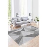 Rovigo Yıkanabilir, Baskılı, Kaymaz Taban Salon, Mutfak, Yatak Odası Halı ve Yolluk RVGHM0027, Gri, 120 x 300