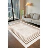 Rovigo Yıkanabilir, Baskılı, Kaymaz Taban Salon, Mutfak, Yatak Odası Halı ve Yolluk RVGHM003, Bej, 160 x 230
