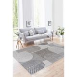 Rovigo Yıkanabilir, Baskılı, Kaymaz Taban Salon, Mutfak, Yatak Odası Halı ve Yolluk RVGHM0030, Gri, 100 x 200