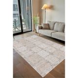 Rovigo Yıkanabilir, Baskılı, Kaymaz Taban Salon, Mutfak, Yatak Odası Halı ve Yolluk RVGHM0033, Bej, 80 x 150