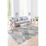Rovigo Yıkanabilir, Baskılı, Kaymaz Taban Salon, Mutfak, Yatak Odası Halı ve Yolluk RVGHM0035, Gri, 100 x 200