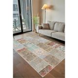 Rovigo Yıkanabilir, Baskılı, Kaymaz Taban Salon, Mutfak, Yatak Odası Halı ve Yolluk RVGHM0036, Bej, 100 x 150