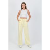 Rovira İplik Detay Gabardin Pantolon TNS-4157 Sarı M
