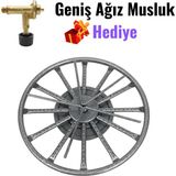 Rovizo Künefe Ocağı Dövme Desenli Antrasit 38 cm – Piknik Tüp Uyumlu, Geleneksel Lezzet Için Pratik Çözüm