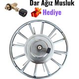 Rovizo Künefe Ocağı Krom 38 cm – Piknik Tüp Uyumlu, Geleneksel Lezzet Için Pratik Çözüm - Dar Ağız Musluklu