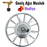 Rovizo Künefe Ocağı Krom 38 cm – Piknik Tüp Uyumlu, Geleneksel Lezzet Için Pratik Çözüm - Geniş Ağız Musluklu