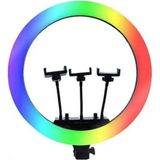 Rovizo MJ56 Rgb LED Ring Light – Telefon Tutuculu, Renkli Işık Modlu, Içerik Üretici Canlı Yayın Selfie Lambası
