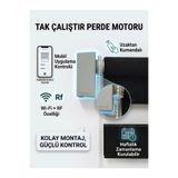 Rovline Akıllı Stor Perde Motoru Rv500, Kumandalı , wi-fi + Rf, Sesle Kontrol, tuya uyumlu