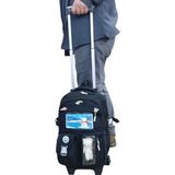 Rowan Çanta 2 Kademeli Çekcekli Tekerlekli Portatif Kore Tarzı Aksesuarlı Laptop Bölmeli Erkek,kız Çocuk Okul Çantası 44-34-23 cm - --Siyah