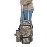 ROWAN ÇANTA TEKERLEKLİ ÇEKÇEKLİ+TERMAL MATARA ÇANTALI KAMUFLAJ KABİN BOY,PORTATİF SEYAHAT ÇANTSI 56*34*27 CM
