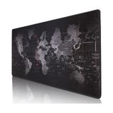 Rowen Dünya Haritalı Mouse Pad - 90 x 40CM - Siyah
