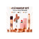 ROWENAROSE 4.LÜ MAKYAJ SETİ GÖZ ALTİ KAPATİCİ-HIGHLIGHTER-RUJ-ANLLIK