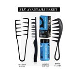 ROWENAROSE Mucizevi saç tarağı+saç Şekil Tarağı Ve Toz Wax Üçlü Set Fırsat Paketi