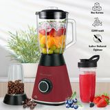 Rowenger 3İn1 1200 Watt Smoothie Blender Kişisel Blender Cam Sürahi Blender Meyve Sıkacağı Siyah