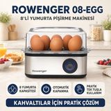 Rowenger Yumurta Pişirme Makinesı Otomatik Kapanma 08-Egg 8'li + Mutfak Tartısı HEDİYE - Inox
