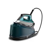 Rowenta Compact Steam Pro Buharlı Ütü İstasyonu, 6,2 Bar Yüksek Basınçlı Buhar, 310 G/Dk Şok Buhar, 1,1 Litre Su Deposu, Kompakt Tasarım, Verimli Kireç Toplayıcı, Plastik, X-Large, Mavi/Siyah, Dg7621