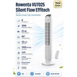 Rowenta Flow Effitech Beyaz Kule Vantilatör, 30W Enerji Tasarruflu Motor, 8 Kademe, Sessiz Gece Modu