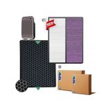 Rowenta PU2120 Hava Temizleyici Filtre Faf Marka Uyumlu Ürün Hepa + Karbon Birleşik Filtre XD6040FO, XD6040 Mor Antibacterial - Mor - Beyaz