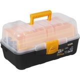Rowermax 16" Raflı Balıkçı Takım Çantası Oltacı Çantası - Siyah