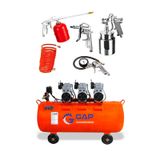 Rowermax Gap | 100 Lt Sessiz Ve Yağsız Hava Kompresörü 3 HP 5'Lİ Havalı Set