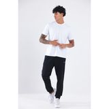 Rowinger Modal Interlock Kumaş Nakış Logolu Paçası Lastikli Erkek Jogger Eşofman Altı - 2XL - Black