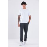 Rowinger Premium Merserize Kumaş Logolu Lastikli Paça Jogger Erkek Eşofman Altı - XL - Black