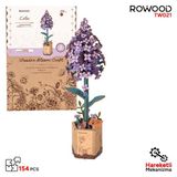 Rowood Tw021 Leylak Çiçeği Lilac Diy Minyatür Maket Model Seti Ahşap 3D Wooden Puzzle 3D Model Kit Ahşap Maket Hobi Seti