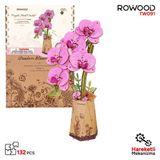 Rowood Tw091 Orkide Çiçeği Purple Moth Orchid Diy Minyatür Maket Model Set Ahşap 3D Wooden Puzzle Kit Ahşap Maket Hobi