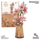 Rowood Tw101 Kiraz Çiçeği Sakura Diy Minyatür Maket Model Seti Ahşap 3D Wooden Puzzle 3D Model Kit Ahşap Maket Hobi Seti