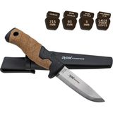 Rox Camping 0322 Bushcraft Plus Paslanmaz Çelik Kamp Bıçağı (Siyah)