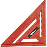 Rox Wood Üçgen Marangoz Gönye Ergonomik Tasarım 175 Mm ABS Plastik Kırmızı Renk