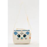 Roxbros Kar Leoparı Figürlü Termal Beslenme Çantası Krem - Isı Yalıtımlı Kız & Erkek Çocuk Kreş Anaokulu Ilkokul - 25x20 cm - Beslenme Çantasıı
