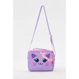 Roxbros Kedi Figürlü Kız & Erkek Çocuk Kreş Anaokulu Termal Isı Yalıtımlı Beslenme Çantası Pembe - 25x20 cm - Beslenme Çantasıı