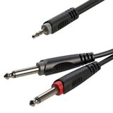 Roxtone RX-K12605 5 mt 3.5 mm Stereo Çift Mono Gitar Hazır Kablo