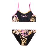 Roxy Active Joy - Bralette Bikini Seti Kızlar için 6-16 ERGX203478., Antrasit Zebra Orman Kız, 6 Yıl