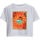 Roxy Atlas Oceanregular Crop Kadın Renkli Tişört - Beyaz