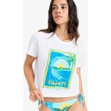 Roxy Atlas Oceanregular Kadın Beyaz Crop T-Shirt.bwt0 - M - Sarı