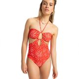 Roxy Beach Classics Fashion Tek Parça Mayo, XL, ERJX103701, POPPY RED DANCING DITSY SWIM, Kadın