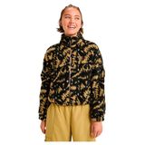 Roxy Boundless Spirit Fermuarlı - Kadın Spor Kazak ERJPF03220, Siyah - Kömür Büyük Çiçekler, L