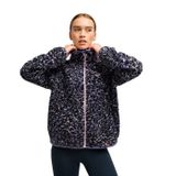 Roxy Kadın Polar Mont Fermuarlı Dik Yaka Leopar Desenli