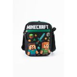 Roxy Minecraft Steve Alex Creeper – 3 Bölmeli – Su Geçirmez Kumaş (21×16×6 cm)