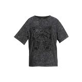 Roxy Moonlight Sunset ERJZT05481 Kadın Büyük Boy Boyfriend Tişört, Siyah - Antrasit, XS